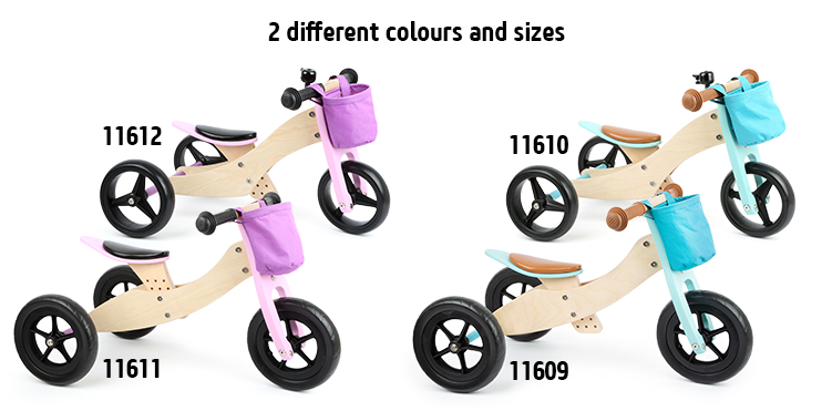 Triciclo senza pedali in legno per bambini Trike 2 in 1 small foot